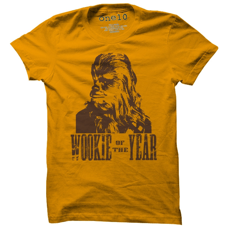 Wookie Of The Year Herren ORGANIC Cotton T-Shirt Inspiriert Chewbacca Star Wars
