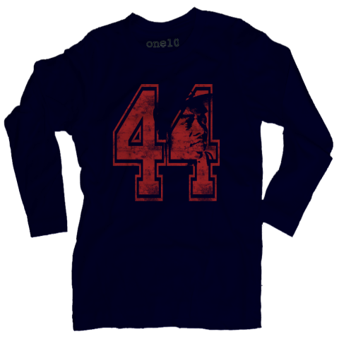 Hammerin Hank Aaron #44 Long-Sleeve T-Shirt