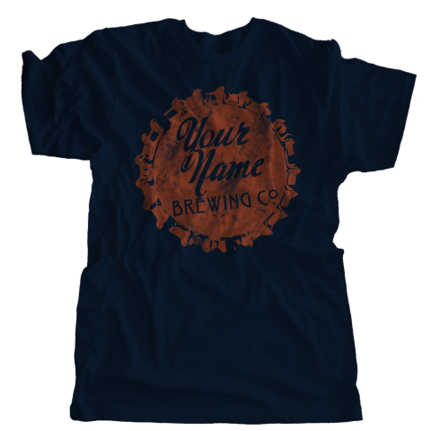 Custom Name Bottle Cap Brewery T-Shirt